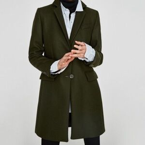 New Zara Long Masculine Coat Size L